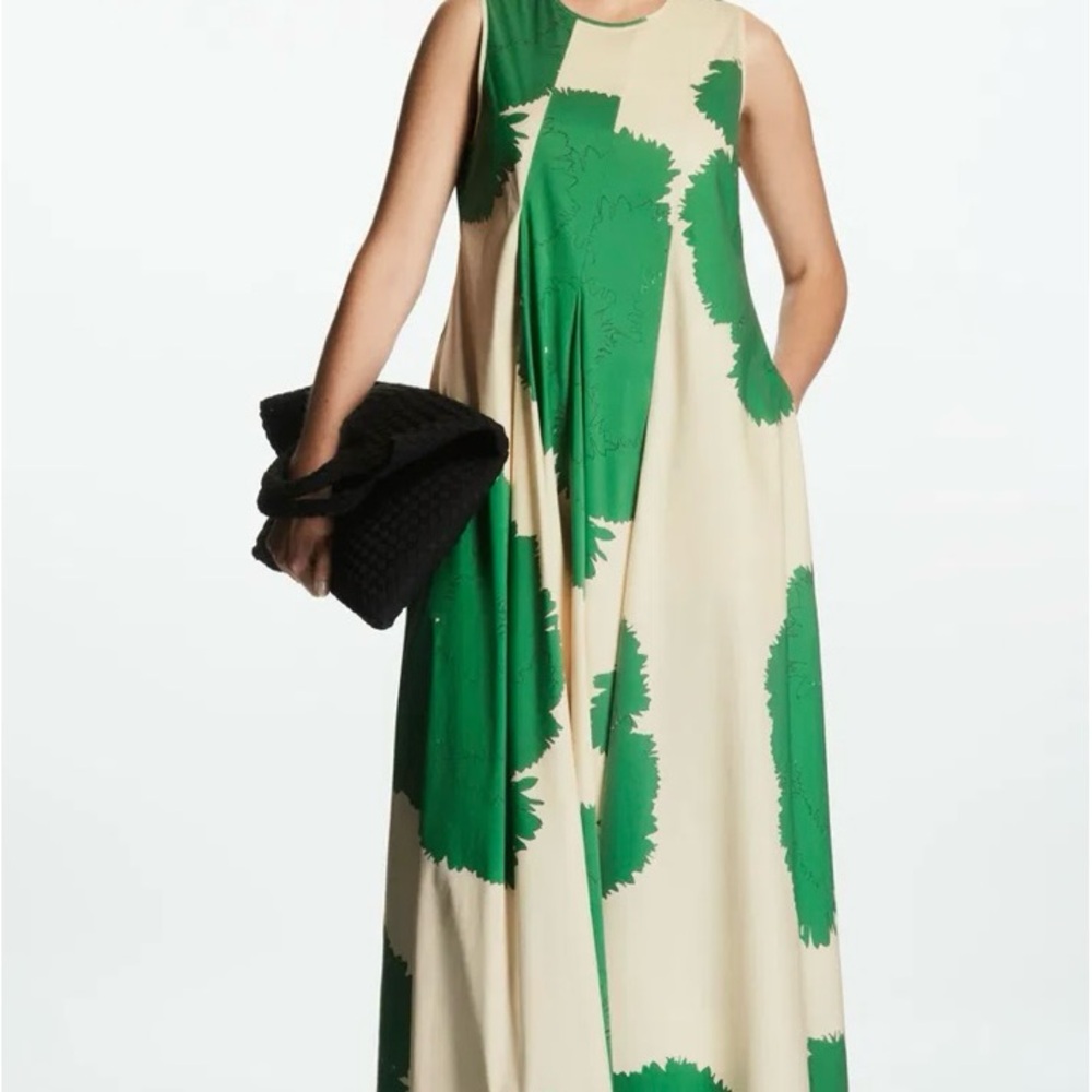 Cos Pleated A-Line Midi Dress